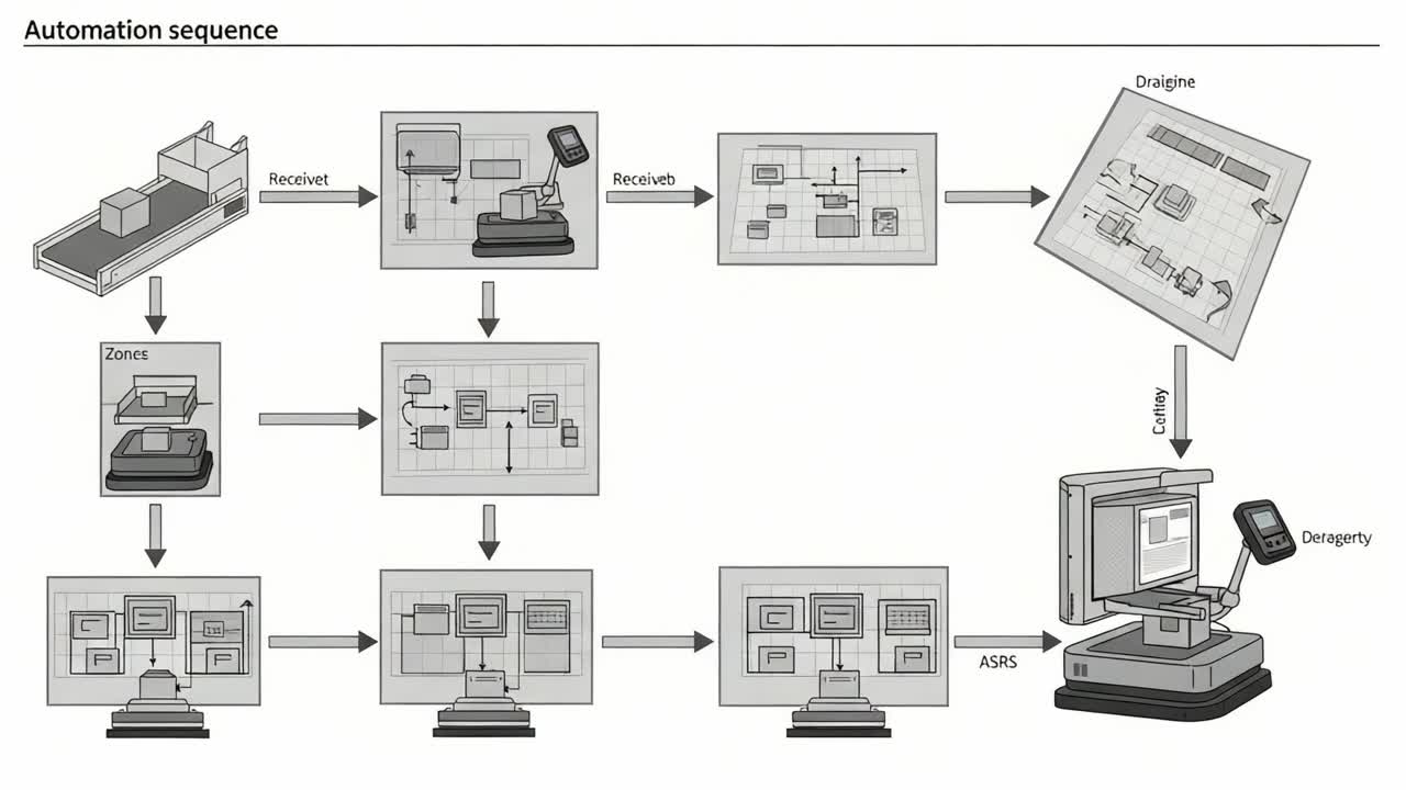 A Detailed Overview of an Automation Sequence Highlighting Key Processes and Workflow in a Modern Automated System Efficiency and Operation Management