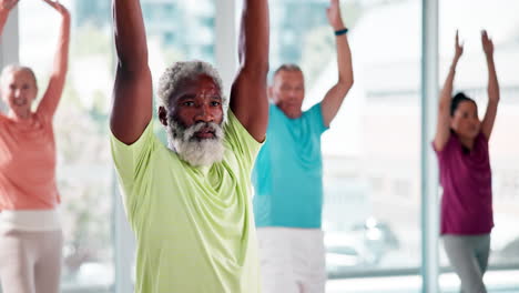 senior citizens enjoying a fitness class
