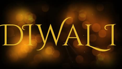 Animation-of-diwali-text-over-light-spots-on-black-background