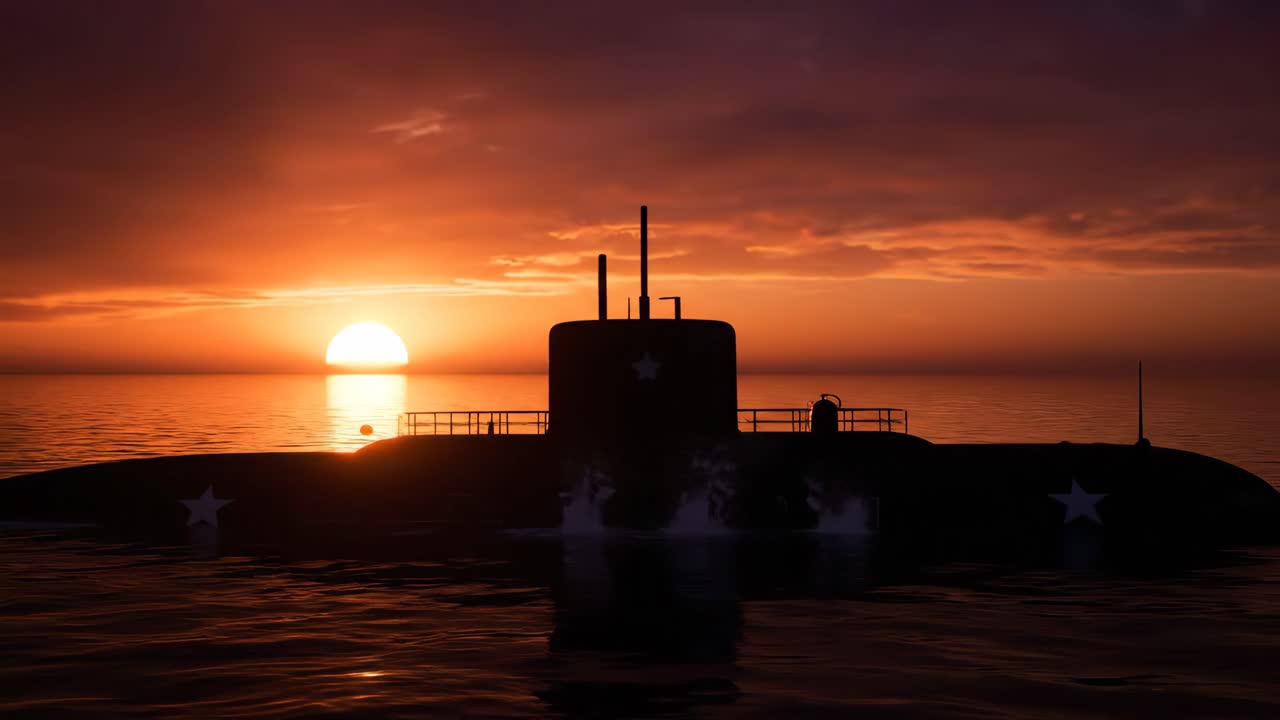 Submarine at Sunset