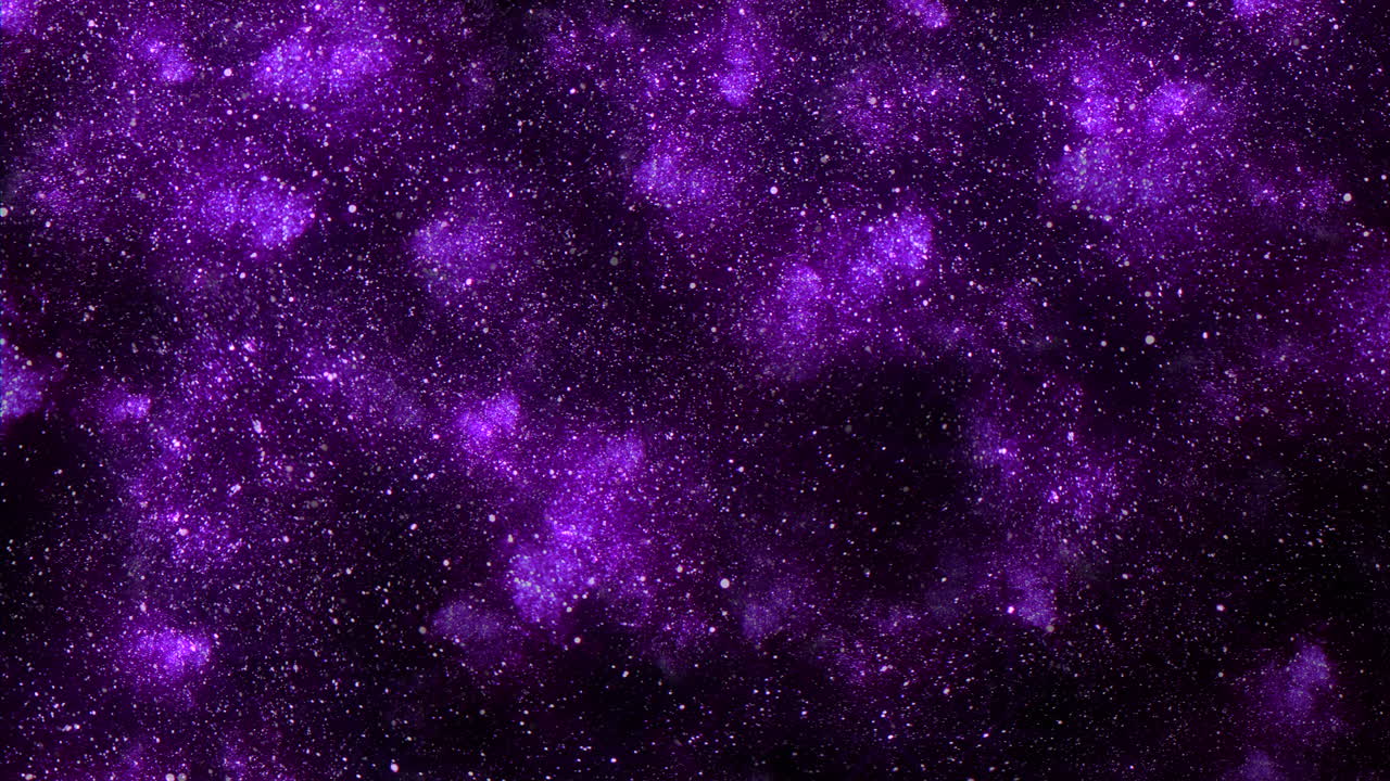 Image showcases a striking purple nebula in space, composed of gas and dust, primarily hydrogen and helium, glowing due to ionization from nearby hot stars