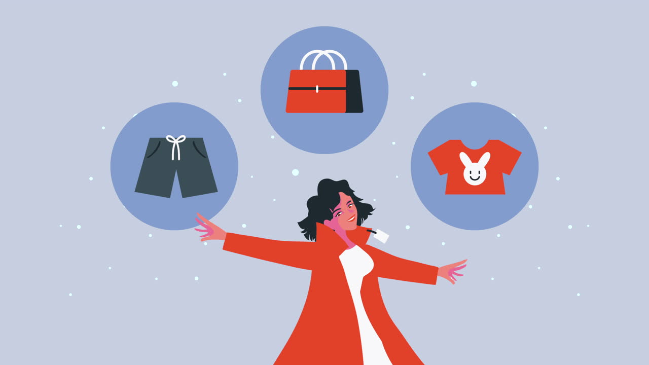 패션 액세서리를 가진 젊은 여성