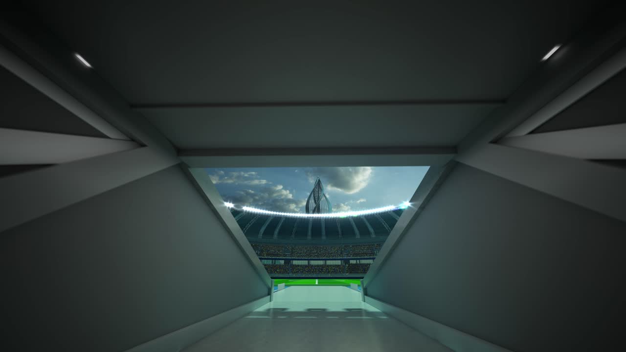 Player'S View Entering A Stadium