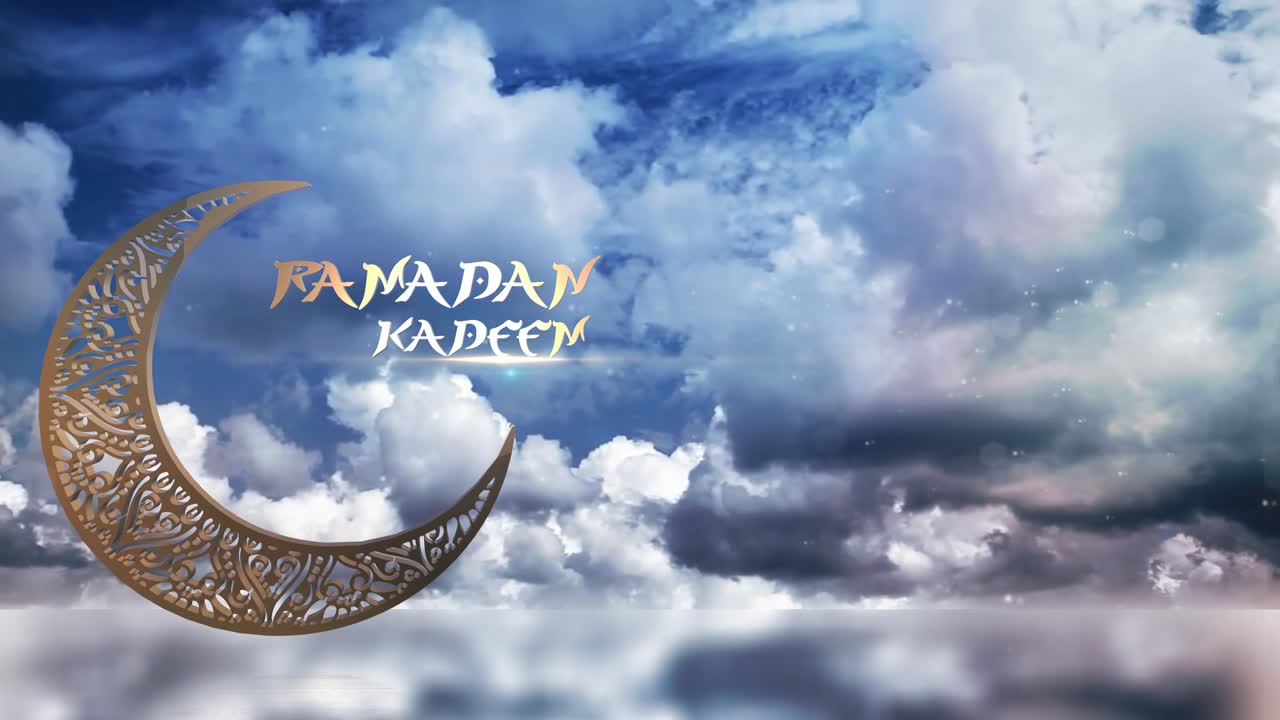Fondo de animación 3D de Ramadán Kareem.