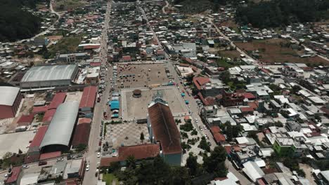 Panoramic-Landscape-View-of-Indigenous-town,-Chamula,-Chiapas,-Mexico