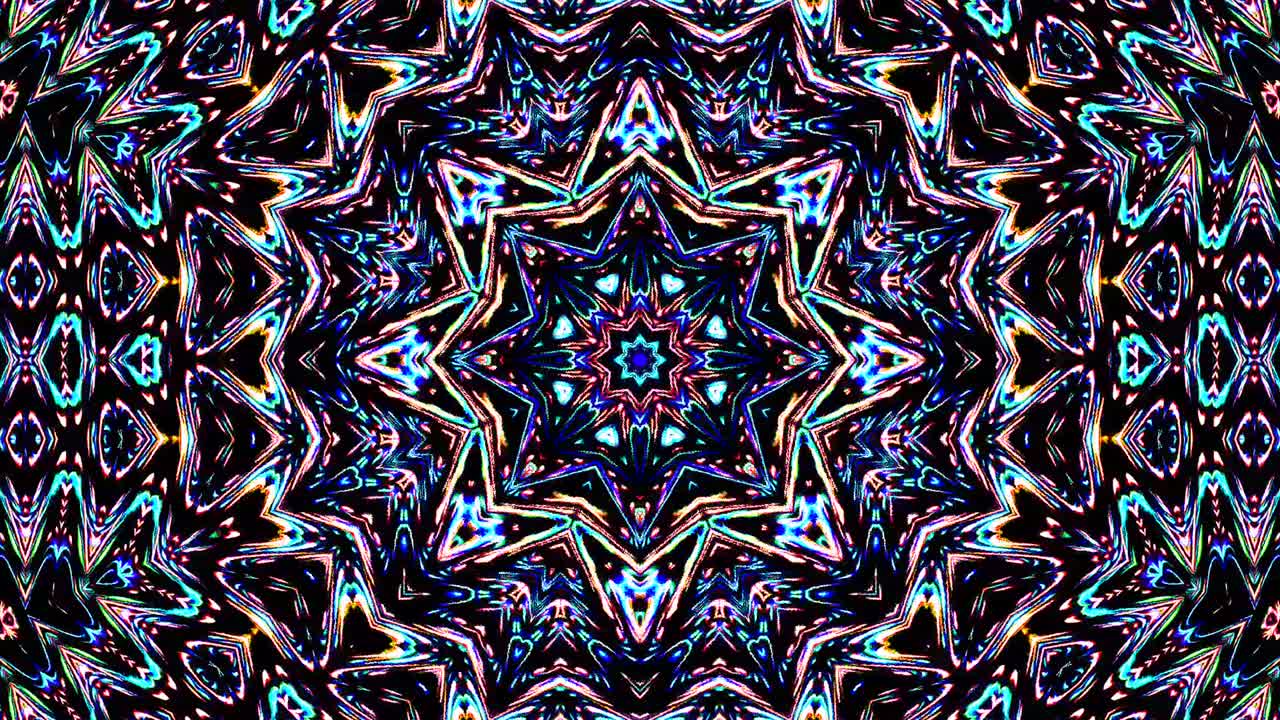 hermosas líneas abstractas brillando luz brillante conjunto suave rojo azul movimiento de color en fondo negro