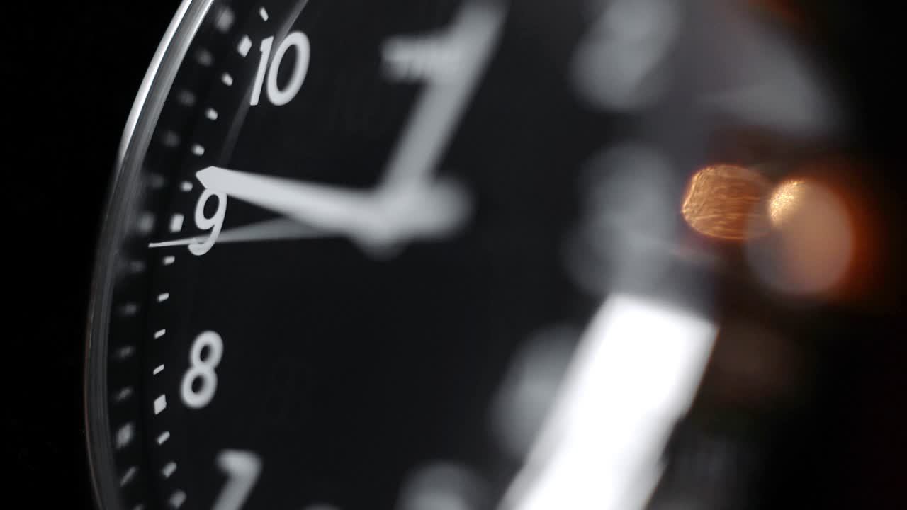 Watch with a second hand. Macro shooting.