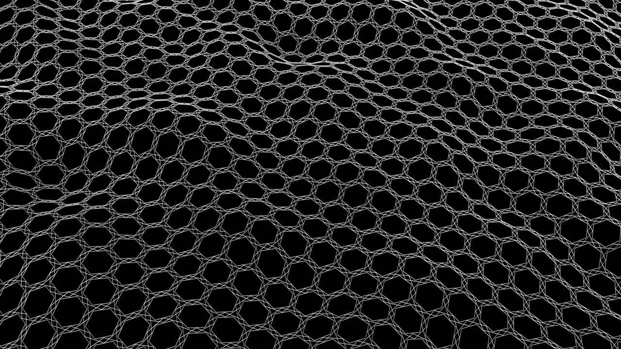 Abstract Geometric Hexagon Mesh Pattern