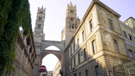 historic cathedral and city streets in italy