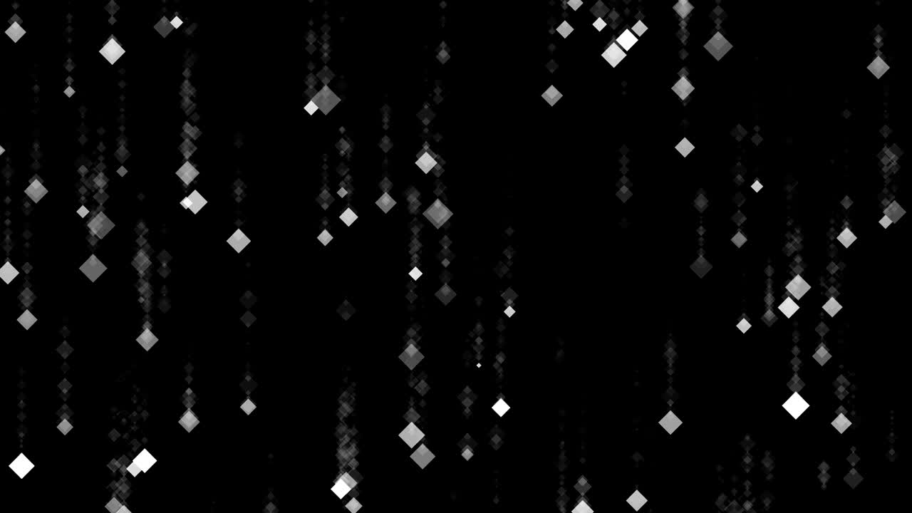 Glamorous rhombus falling rain black background