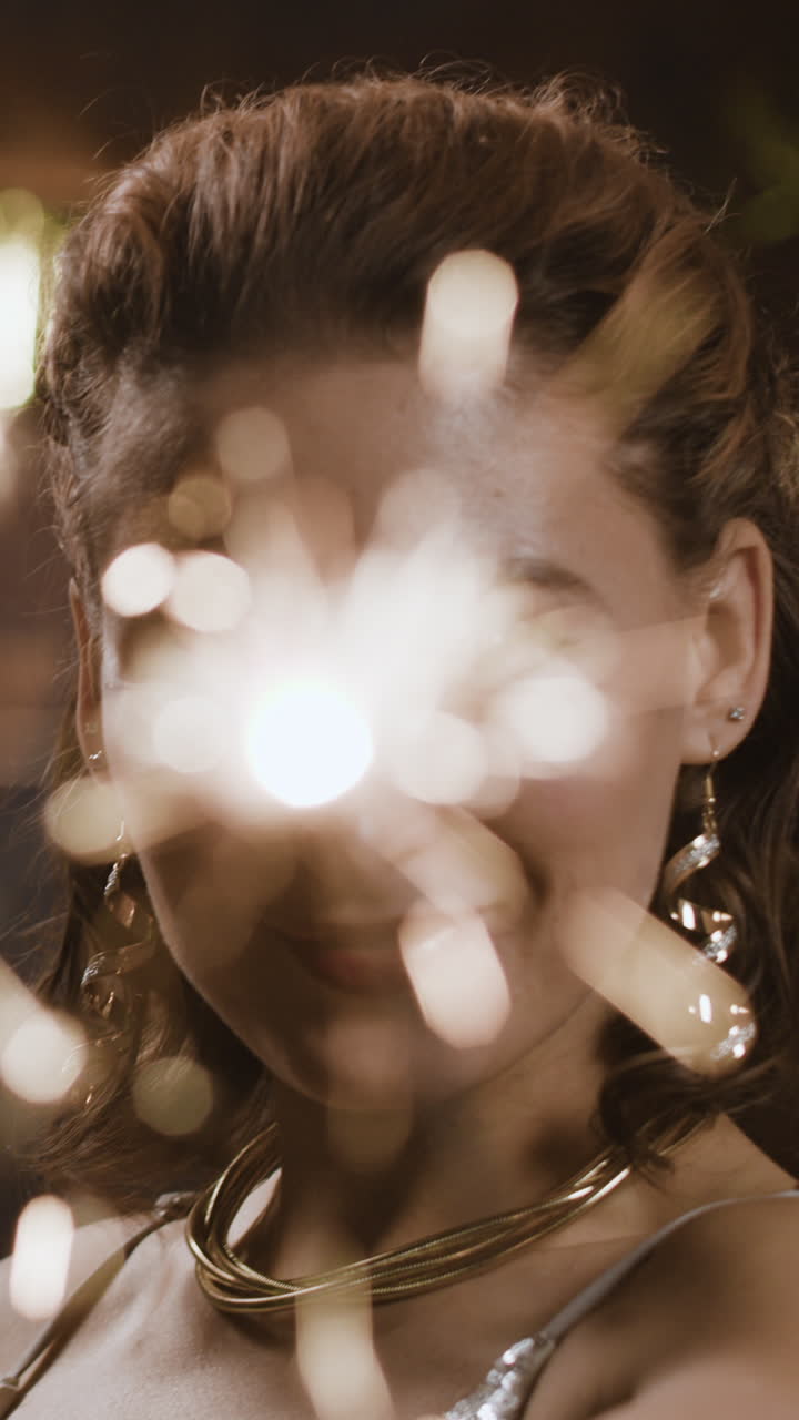 Close-up portrait of a woman with jewelry
