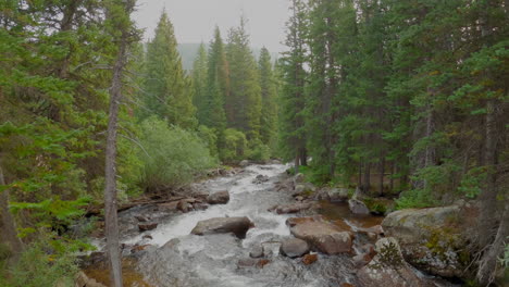 a creek cuts through the mountains n colorado