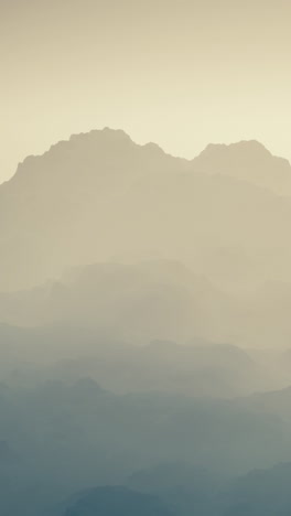 misty mountain landscape at sunset