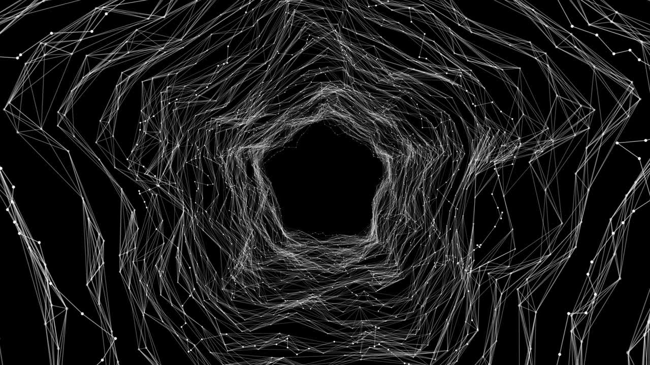 trayectorias blancas en el terreno de horneado negro.