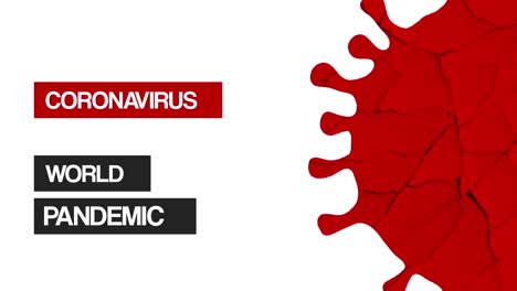 brote de coronavirus, covid 19 2d animación pandemia mundial dentro y fuera del marco