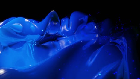 abstract 3d surface with beautiful waves, luminous sparkles and bright color gradient. waves run on very shiny, glossy surface with glow glitter. 4k looped animation