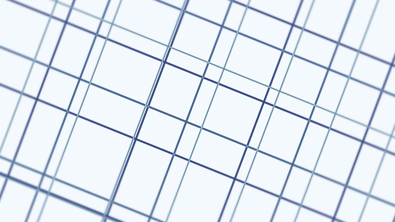 푸른 네온 선의 밝은 기술, 비즈니스 개념, 색 배경에서 회전하는 사각형의 3d 렌더링, 루프 애니메이션