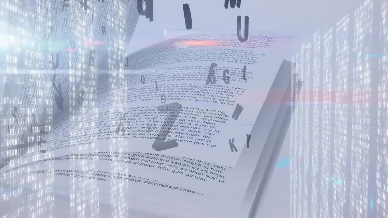 책 위의 데이터 처리의 애니메이션