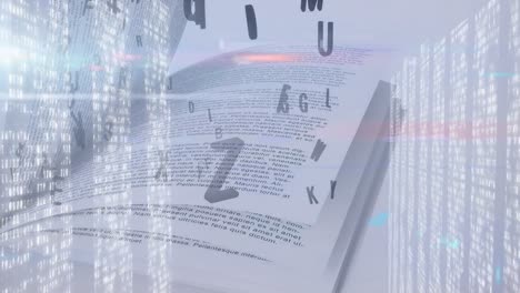 animación del procesamiento de datos sobre el libro