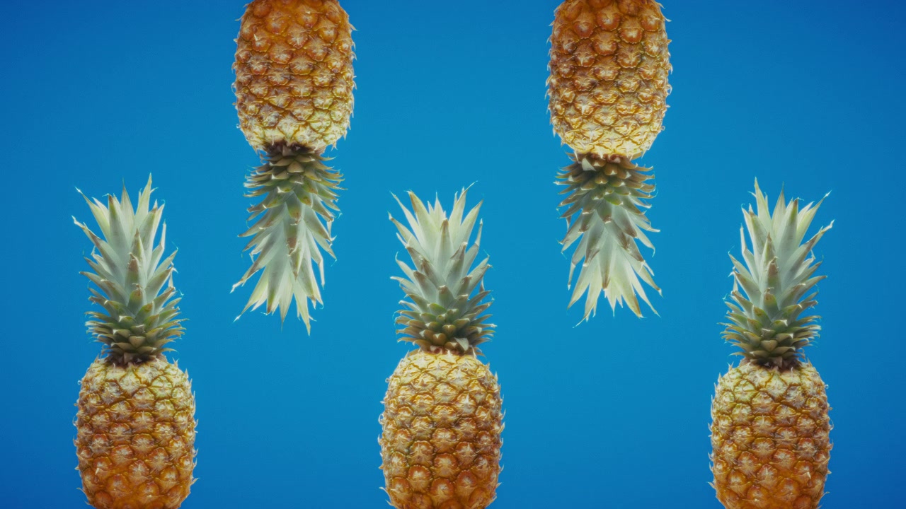 Abstract pineapple pattern on blue background