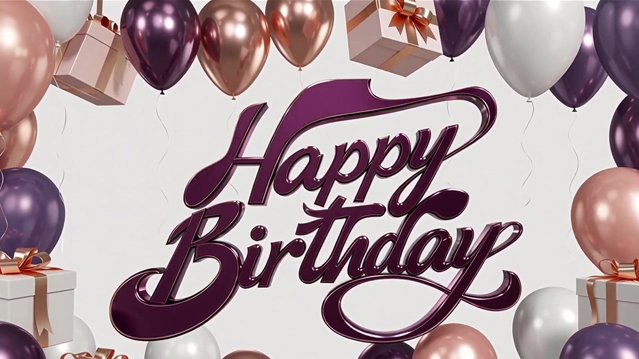 Sfondo di compleanno con palloncini e regali
