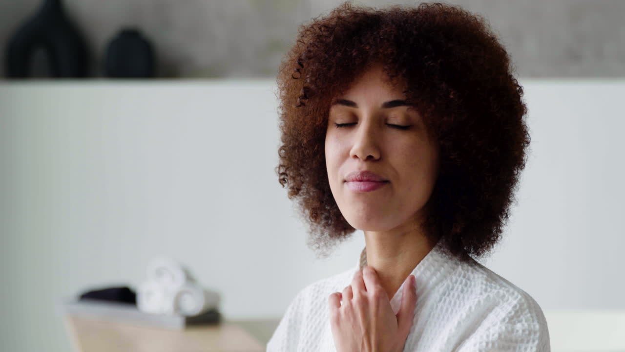 Woman in the bathroom