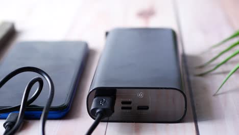 charging a phone with a power bank