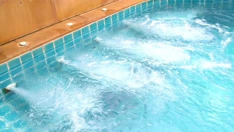 hot tub in the pool