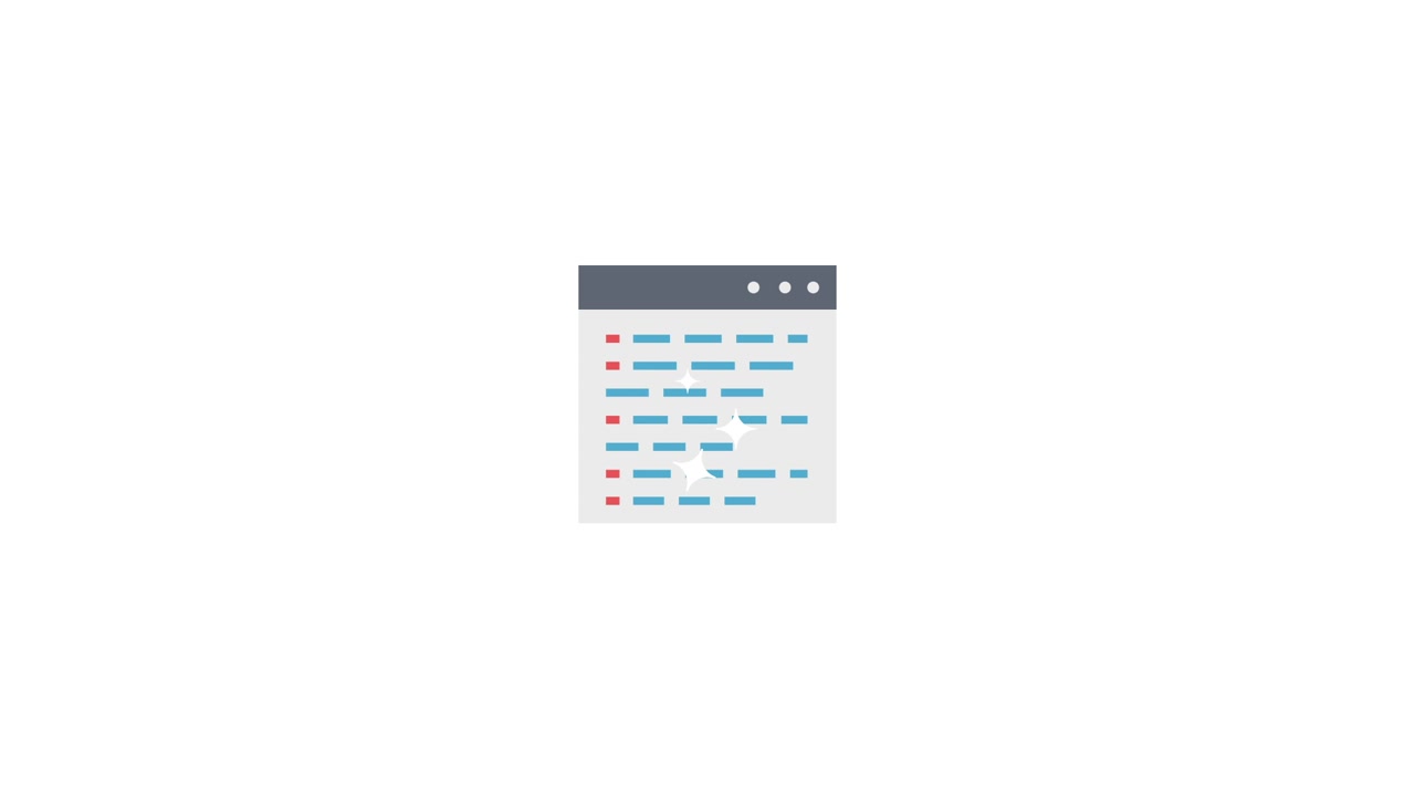 Animated Icon of Smart Code Optimization and Development