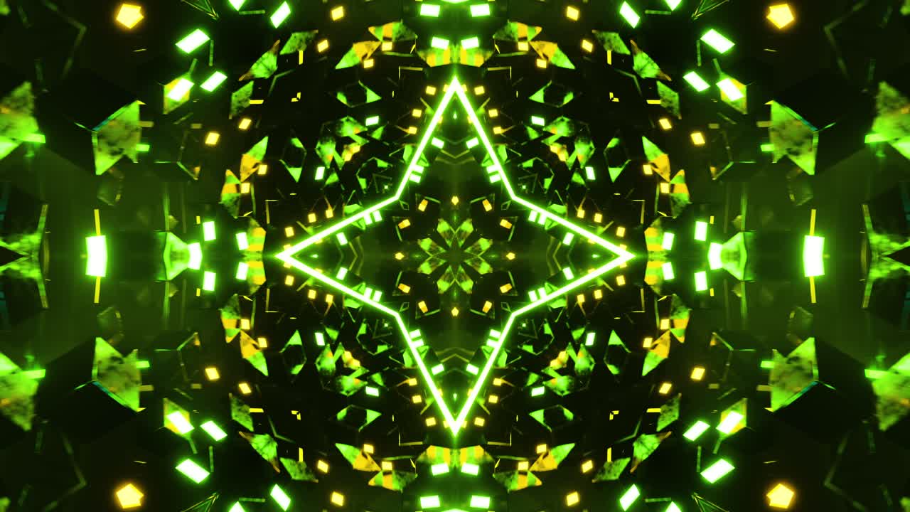 el fondo de movimiento de neón verde vj bucle. animación en bucle infinito.