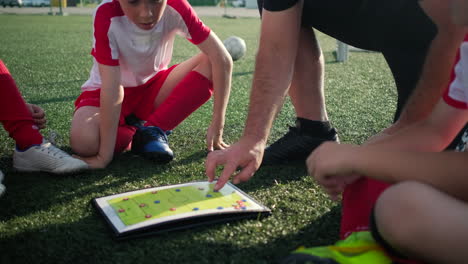 young soccer players training session