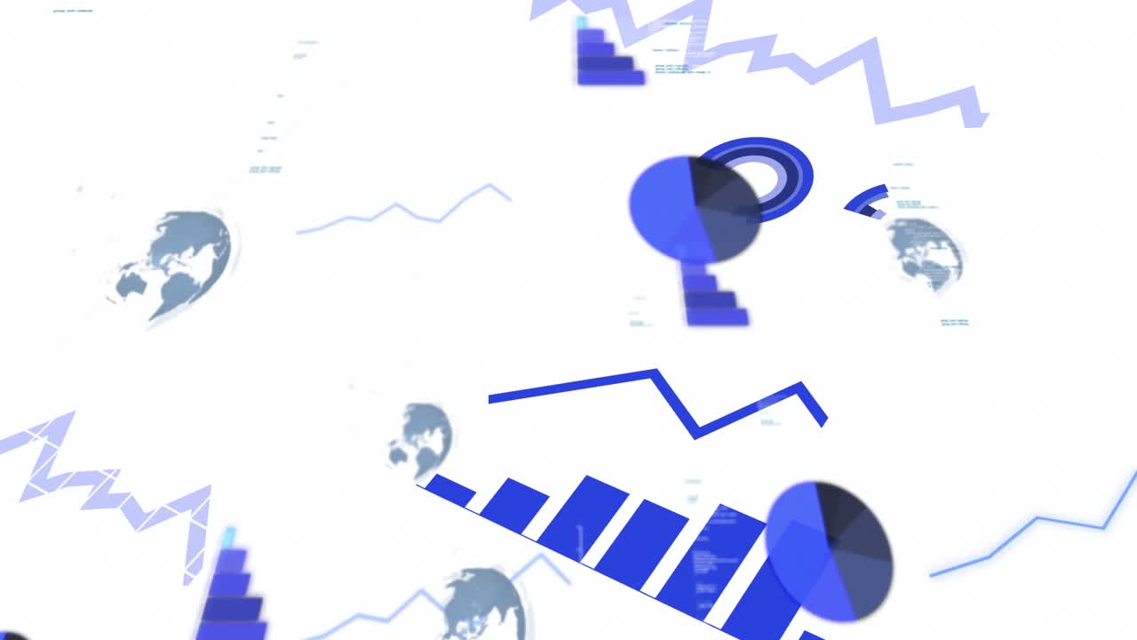 animación del procesamiento de datos financieros