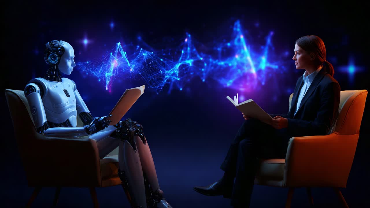Un affascinante scambio tra uomo e robot: esplorare la comunicazione, la comprensione e il futuro dell'intelligenza artificiale nella società moderna