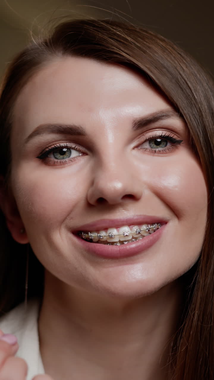 Woman with braces