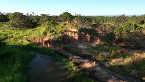 aereial drone view of bolivia jungle countryside near santa cruz 4k high resolution