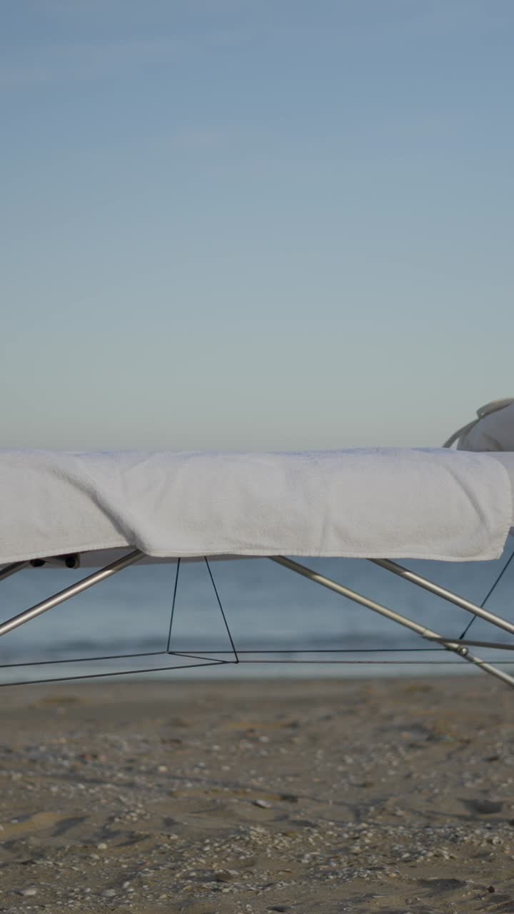 Massage Table on a Serene Beach