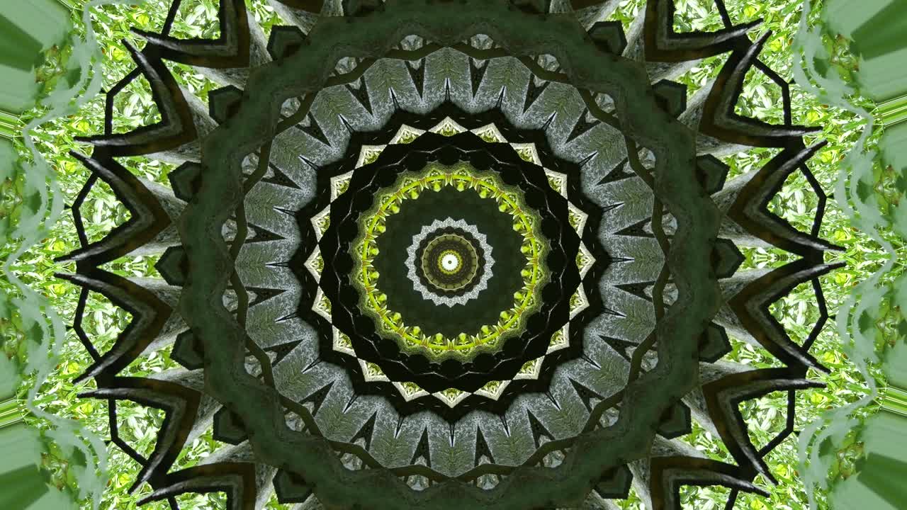 fondo abstracto multicolor y movimiento con efecto caleidoscopio