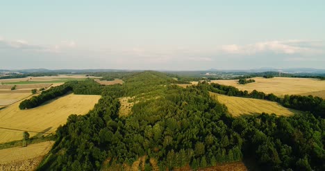 Aerial-View-Sunrise-Sunset-Over-Of-Forest-3