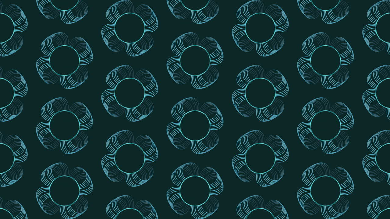 patrón floral azul y dorado en fondo oscuro