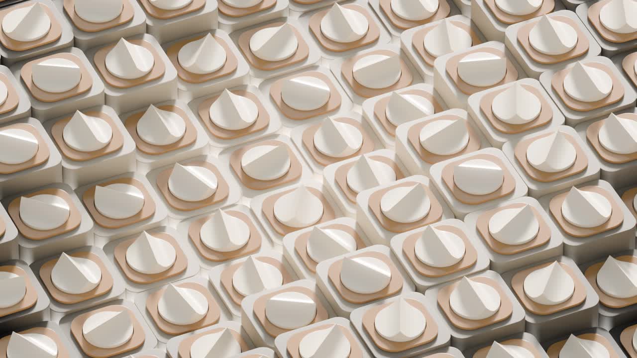 Abstract 3D Beige Pattern