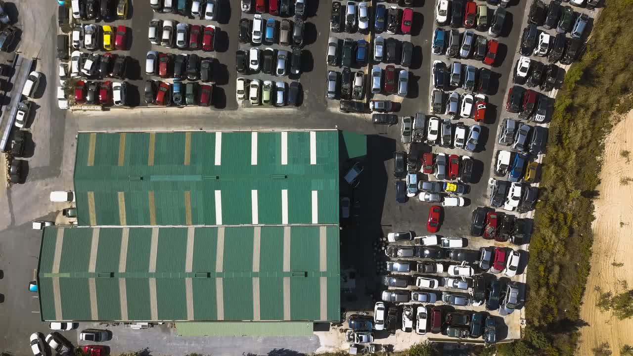 vista aerea de un desguace