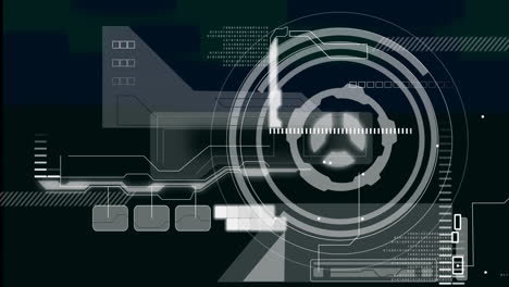 animación del escaneo del alcance y el procesamiento de datos