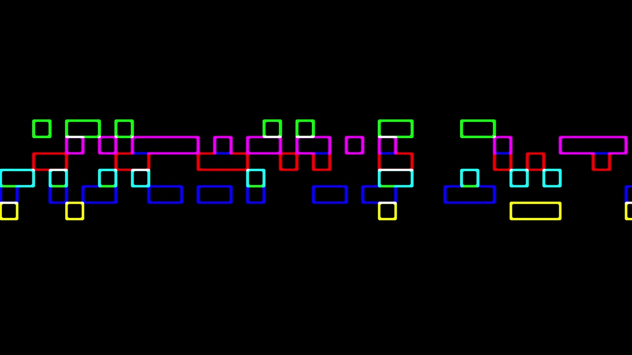 Multicolored squares descending pattern