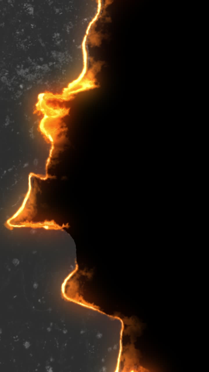 Transición dinámica de energía ardiente con fondo oscuro
