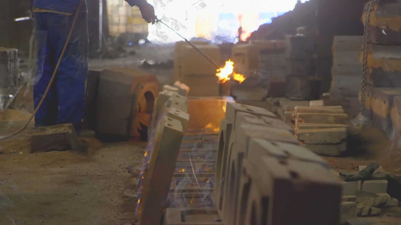 불꽃과 모양의 애니메이션 공장