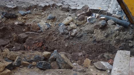 excavation site with debris
