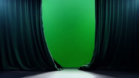 green screen stage curtains