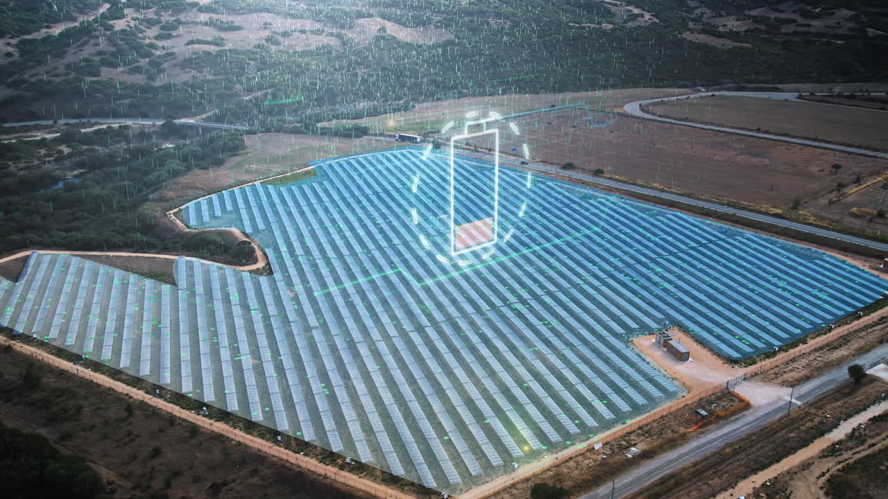 밝은 태양 빛은 큰 사각형 태양에 떨어진다