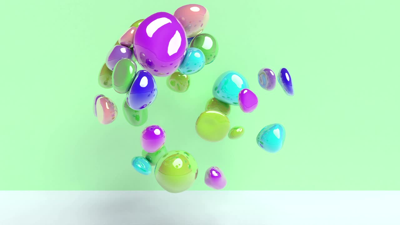 3d minimal motion design. Future geometric. 4k