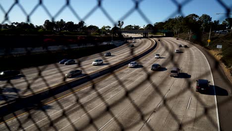 time lapse of traffic on a california freeway